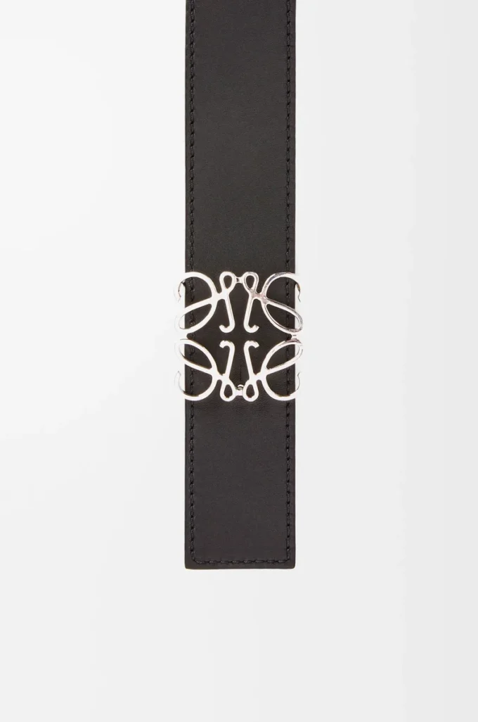 Cintura reversibile Anagram in pelle di vitello liscia Oceano/Nero/Palladio Cintura reversibile Anagram in pelle di vitello liscia Oceano/Nero/Palladio