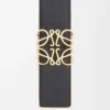 Cintura reversibile Anagram in pelle di vitello liscia Tan/Nero/Oro