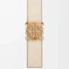 Cintura reversibile Anagram in pelle di vitello liscia Warm Desert/Light Oat/Bronze