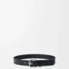 Cintura Roller Curve in morbida pelle di vitello lucida Black/Palladium Cintura Roller Curve in morbida pelle di vitello lucida Black/Palladium