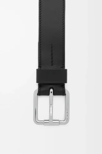 Cintura Roller Curve in morbida pelle di vitello lucida Black/Palladium Cintura Roller Curve in morbida pelle di vitello lucida Black/Palladium