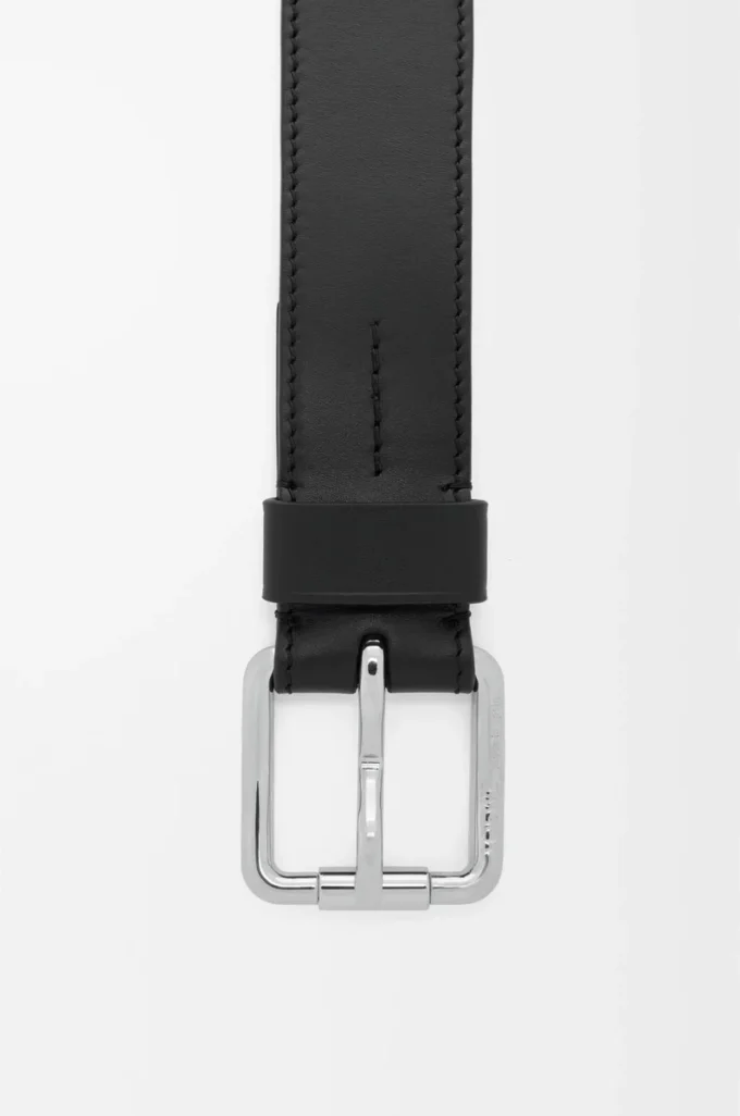 Cintura Roller Curve in morbida pelle di vitello lucida Black/Palladium Cintura Roller Curve in morbida pelle di vitello lucida Black/Palladium
