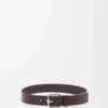 Cintura Roller Curve in morbida pelle di vitello martellata Oxblood/Vintage Palladium Cintura Roller Curve in morbida pelle di vitello martellata Oxblood/Vintage Palladium