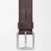 Cintura Roller Curve in morbida pelle di vitello martellata Oxblood/Vintage Palladium Cintura Roller Curve in morbida pelle di vitello martellata Oxblood/Vintage Palladium