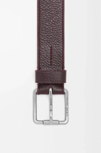 Cintura Roller Curve in morbida pelle di vitello martellata Oxblood/Vintage Palladium Cintura Roller Curve in morbida pelle di vitello martellata Oxblood/Vintage Palladium