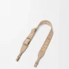 Cinturino ad anello Anagram in jacquard e pelle di vitello Sand