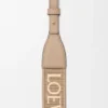 Cinturino ad anello Anagram in jacquard e pelle di vitello Sand