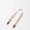 Cinturino Anagram in jacquard e pelle di vitello Natural/Tan/Palladium Cinturino Anagram in jacquard e pelle di vitello Natural/Tan/Palladium