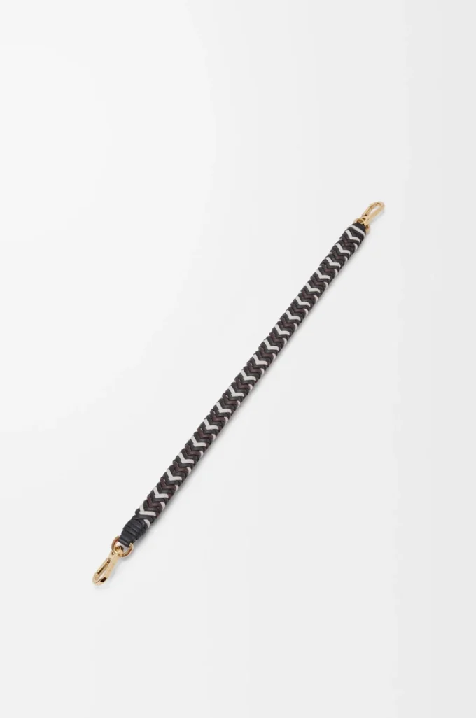 Cinturino corto Arrow in pelle di vitello Nero/Cioccolato Cinturino corto Arrow in pelle di vitello Nero/Cioccolato