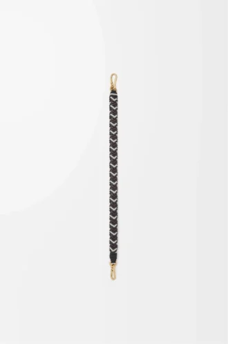 Cinturino corto Arrow in pelle di vitello Nero/Cioccolato