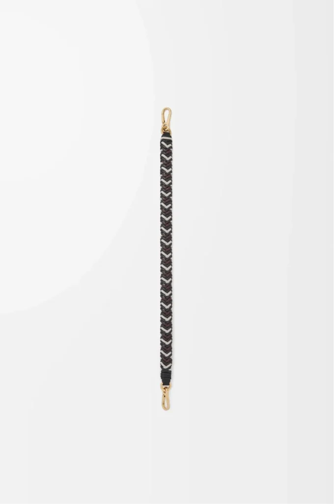Cinturino corto Arrow in pelle di vitello Nero/Cioccolato Cinturino corto Arrow in pelle di vitello Nero/Cioccolato