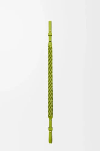 Cinturino corto Arrow in pelle di vitello verde prato