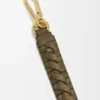 Cinturino intrecciato a spirale in classica pelle di vitello Dark Khaki Cinturino intrecciato a spirale in classica pelle di vitello Dark Khaki
