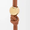 Cinturino personalizzabile in pelle di vitello classica Tan/Gold Cinturino personalizzabile in pelle di vitello classica Tan/Gold