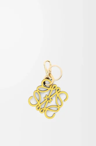 Ciondolo Anagramma in pelle di vitello Giallo/Oro