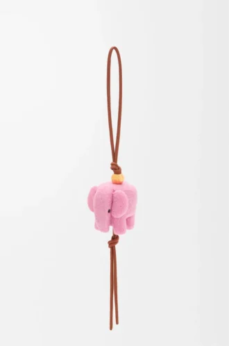 Ciondolo Elefante in feltro e pelle di vitello Candy