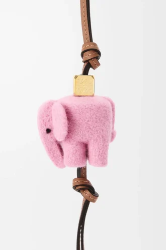 Ciondolo Elefante in feltro e pelle di vitello Candy