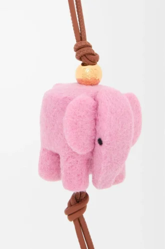 Ciondolo Elefante in feltro e pelle di vitello Candy