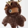Ciondolo Fawnie in shearling marrone