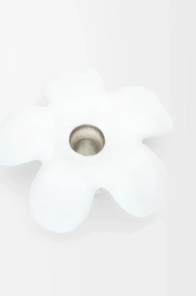 Ciondolo Flower Hat in argento sterling Argento/Bianco Ciondolo Flower Hat in argento sterling Argento/Bianco