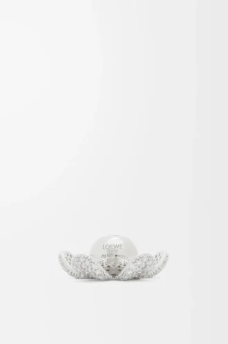 Ciondolo Flower Hat in argento sterling e cristalli Argento/Bianco