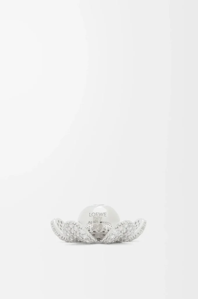 Ciondolo Flower Hat in argento sterling e cristalli Argento/Bianco Ciondolo Flower Hat in argento sterling e cristalli Argento/Bianco
