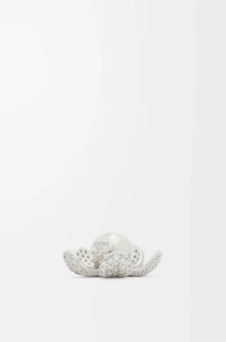 Ciondolo Flower Hat in argento sterling e cristalli Argento/Bianco