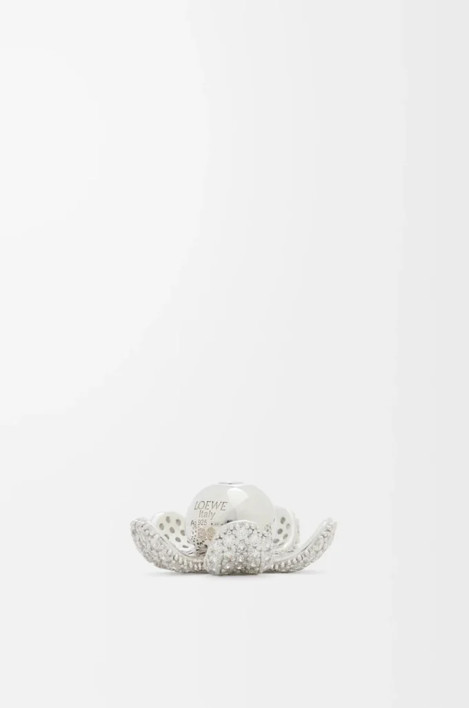 Ciondolo Flower Hat in argento sterling e cristalli Argento/Bianco Ciondolo Flower Hat in argento sterling e cristalli Argento/Bianco
