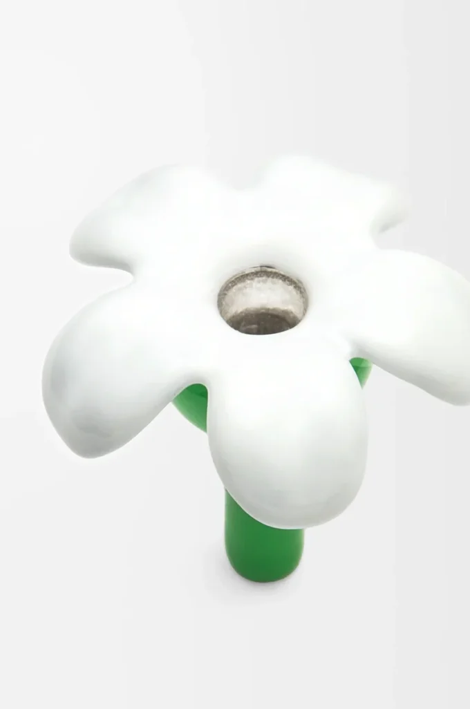 Ciondolo Flower Seat in argento sterling Argento/Bianco Ciondolo Flower Seat in argento sterling Argento/Bianco