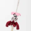 Ciondolo Flower Seat in argento sterling Argento/Borgogna Ciondolo Flower Seat in argento sterling Argento/Borgogna