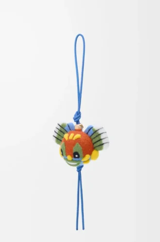Ciondolo Knight Cat in feltro Rosso/Blu