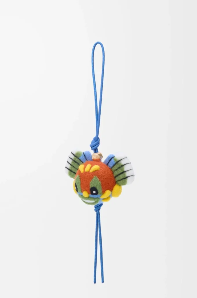 Ciondolo Knight Cat in feltro Rosso/Blu
