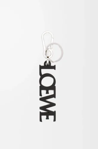 Ciondolo LOEWE Signature in pelle di vitello liscia Nero