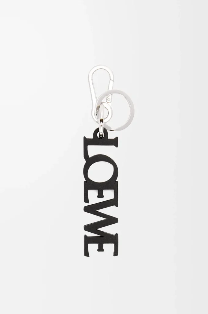 Ciondolo LOEWE Signature in pelle di vitello liscia Nero