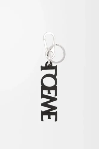 Ciondolo LOEWE Signature in pelle di vitello liscia Nero