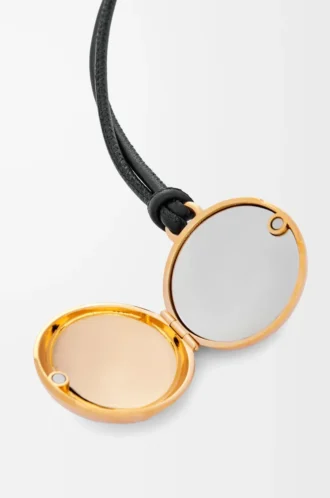 Ciondolo medaglione Pebble Oro/Nero