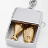 Ciondolo Sardine box in argento/oro
