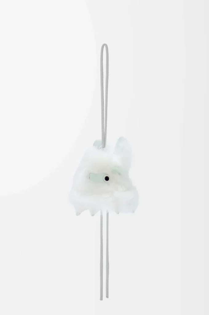 Ciondolo Snow Bunny in shearling bianco