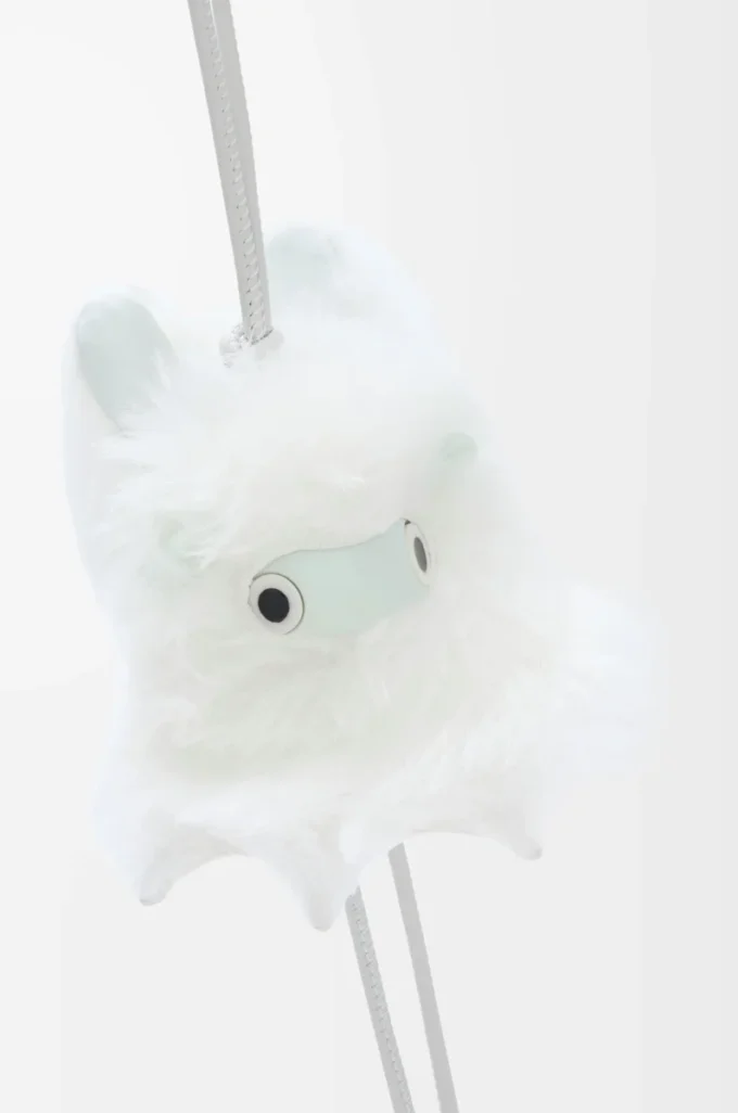 Ciondolo Snow Bunny in shearling bianco