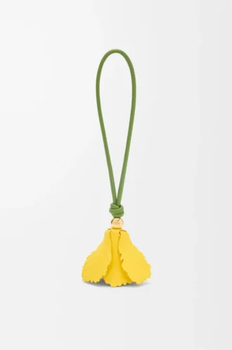 Ciondolo tulipano in pelle di vitello classica giallo