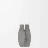 Clutch Flamenco media Landscape in pelle di vitello nappa Sparkling Grey/Butter