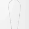 Collana Anagram Pebble in argento sterling e cristalli Argento/Multicolore