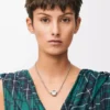 Collana Anagram Pebble in argento sterling e cristalli Argento/Multicolore