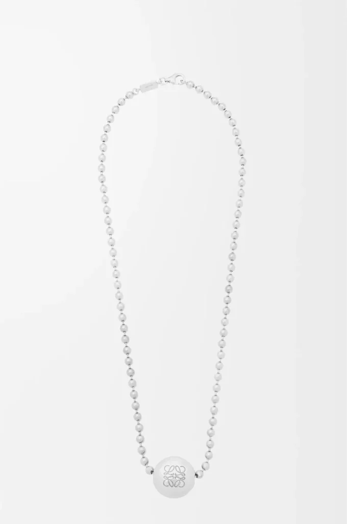 Collana Anagram Pebble in argento sterling e cristalli Argento/Multicolore