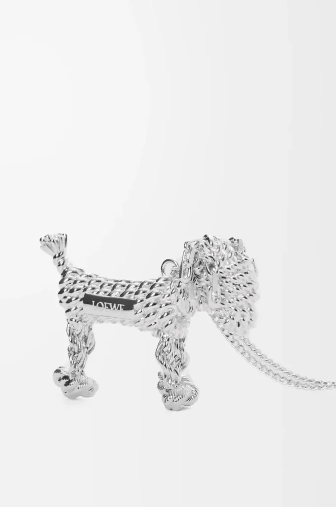 Collana con cagnolino salamandra Argento
