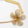 Collana Flor in argento sterling e cristalli Bianco/Oro Collana Flor in argento sterling e cristalli Bianco/Oro