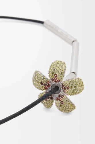 Collana Flor in argento sterling e cristalli Giallo/Argento Collana Flor in argento sterling e cristalli Giallo/Argento