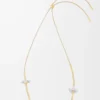 Collana Flor in argento sterling e smalto Oro/Bianco