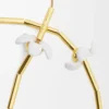 Collana Flor in argento sterling e smalto Oro/Bianco