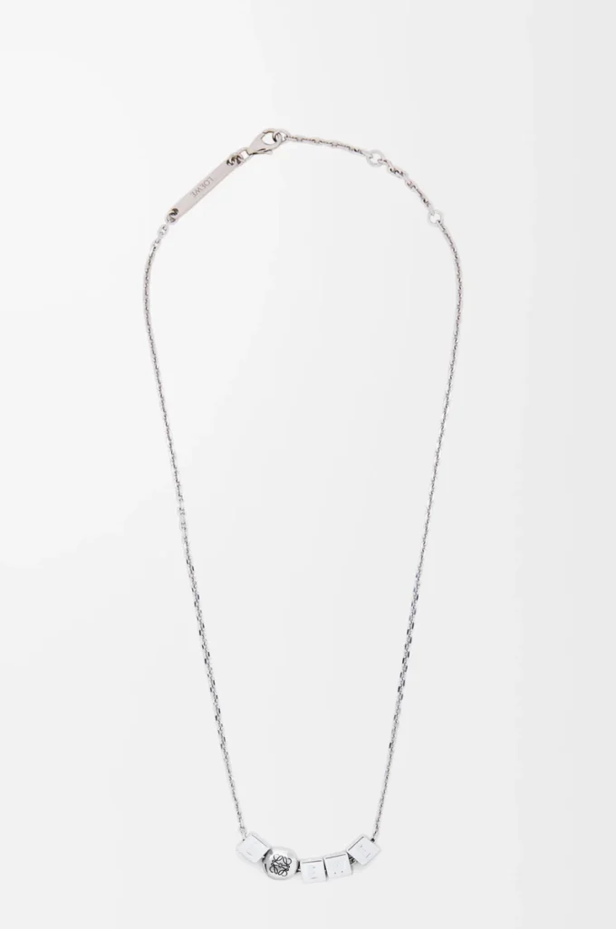 Collana Pebble Cube in argento sterling Argento